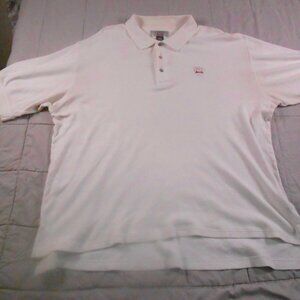 AUDI LOGO POLO SHIRT MENS SIZE XL WHITE SHORT‎ SLEEVE COTTON
